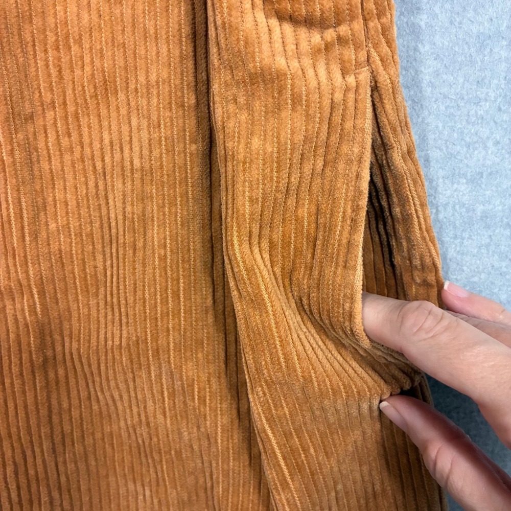 Cupcakes and Cashmere Kids Rust Orange Corduroy Jumper Dress Size 8 Pockets - Picture 5 of 7